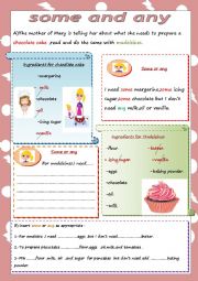 English Worksheet: Some and any