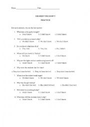 English Worksheet: Did/Didnt/Do/Dont Practice