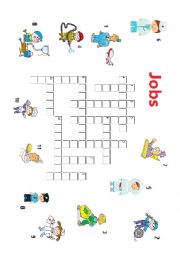 English Worksheet: Jobs - Crossword puzzle