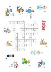 English Worksheet: Jobs - Crossword puzzle