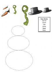 English Worksheet: Snowman