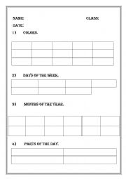English Worksheet: VOCABULARY EXAM