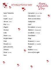 English Worksheet: Saint Valentines Day