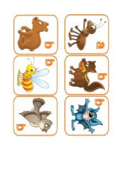 English Worksheet: animals flashcards part 1