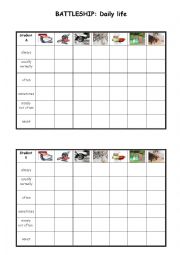 English Worksheet: Battleship - daily life