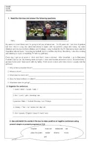 English Worksheet: Simple present