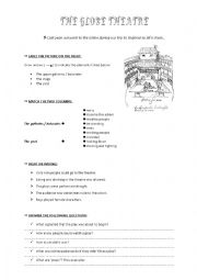 English Worksheet: The globe and Elizabethan theatre