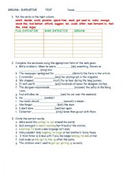 English Worksheet: GERUND - INFINITIVE (MINI TEST)