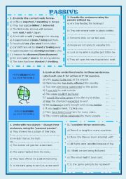 English Worksheet: PASSIVE - Level B1-B1+