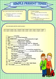 simple present tense