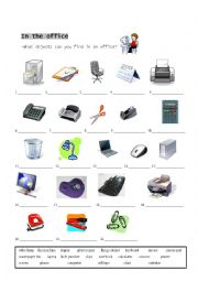 English Worksheet: Office Supplies