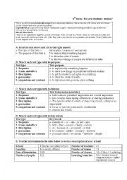 English Worksheet: This is a woksheet about text types, features and purposes.(4th form arts) 