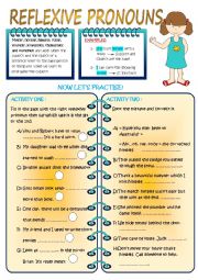 English Worksheet: REFLEXIVE PRONOUNS