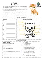 English Worksheet: Reading About Pet