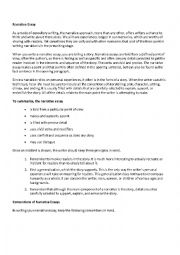 English Worksheet: Narrative Essay