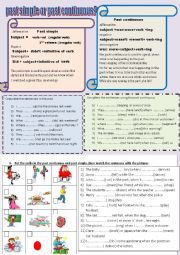 English Worksheet: past simple or past continuous ?