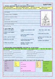 English Worksheet: BASIC PERSONAL QUESTIONS