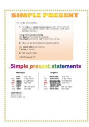 English Worksheet: Present simple