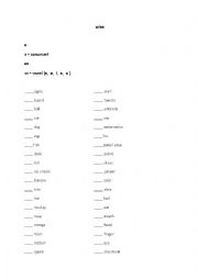English Worksheet: a an articles