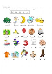 English Worksheet: Vowel Digraphs oa,ee,oi,oy,oo