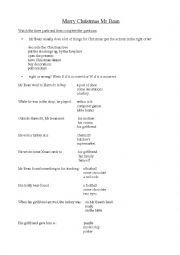 English Worksheet: merry christmas Mr bean