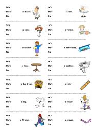 English Worksheet: He or She or It? 