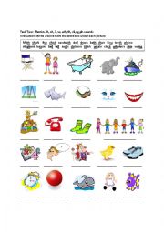 Phonics-ch, sh, ll, ss, wh, th, ck,ng,ph sounds