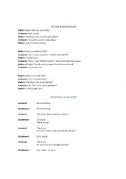 English Worksheet: Shopping dialogue