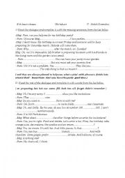 English Worksheet: preparing for a party