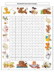 English Worksheet: wordsearch general vocabulary