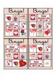 English Worksheet: Valentines Day Bingo 3