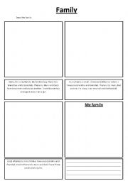 English Worksheet: Draw the family