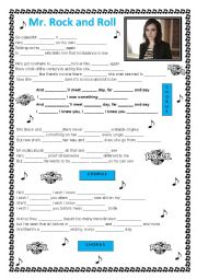 English Worksheet: Amy Macdonald Mr. Rock and Roll