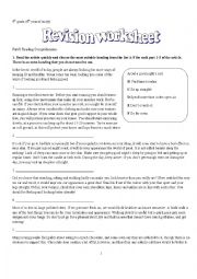 revision worksheet