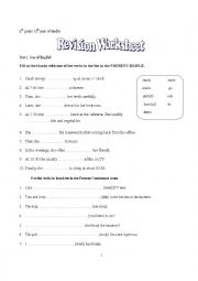 English Worksheet: revision worksheet 3