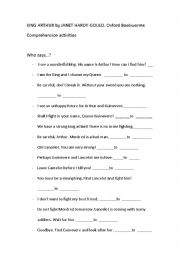 English Worksheet: KING ARTHUR by Janet Hardu-Gould Activities