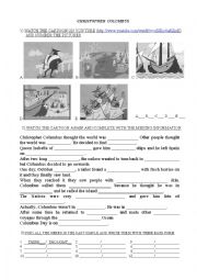 English Worksheet: Classic cartoon - Christopher Columbus