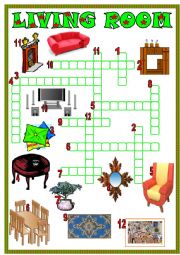 English Worksheet: Living room things