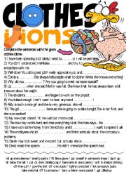 English Worksheet: Idioms Series-Clothes Idioms Exercise