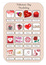 English Worksheet: Valentines Day vocabulary