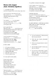 English Worksheet: Moves like Jagger - Maroon 5