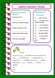 English Worksheet: Simple Present tense