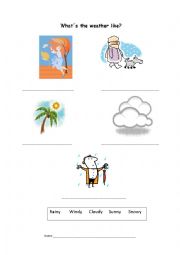 English Worksheet: Whats the weather like