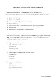 English Worksheet: Chaga and the Chocolate Factory -