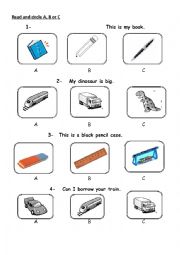 English Worksheet: read and circle