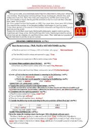 English Worksheet: Mc Donalds restaurant