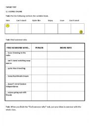 English Worksheet: verbs of like and dislike