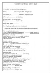 English Worksheet: Song 