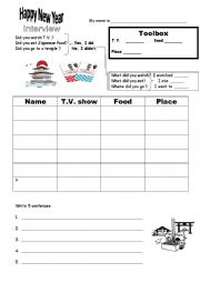 English Worksheet: Happy New Year