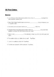 English Worksheet: 50 First Dates